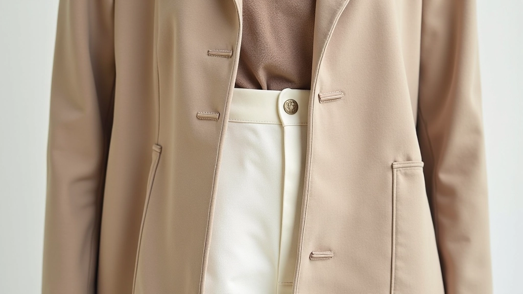 Textile detail showing contrast between crisp structured fabric and soft relaxed cotton material in neutral tones