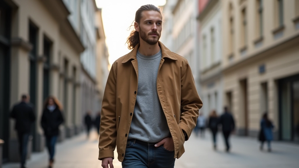 Creative professional wearing stylish outfit in Kaunas design district